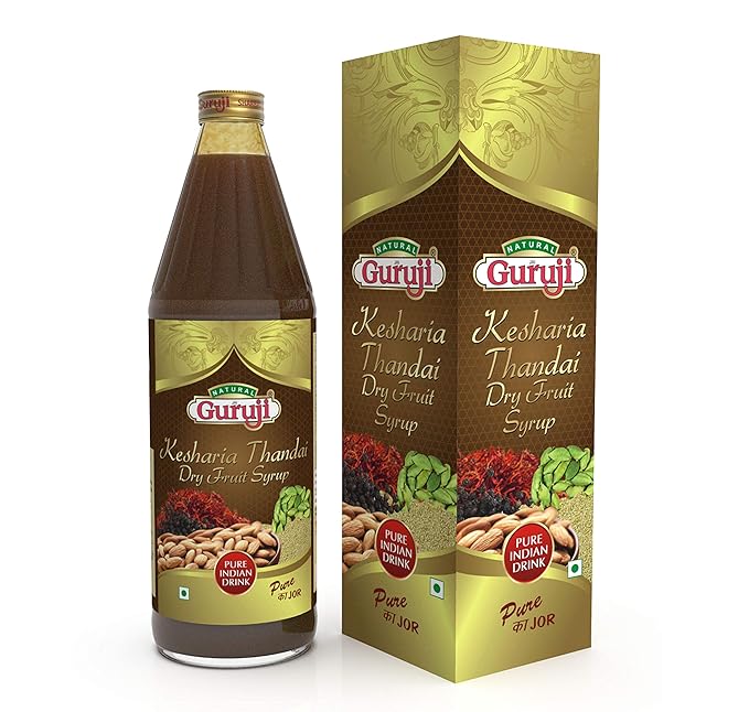 GURUJI KESHARIA THANDAI DRY FRUIT SYRUP 700ML - Image 2