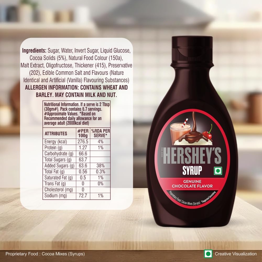 HERSHEY`S CHOCOLATE SYRUP 200GM - Image 3