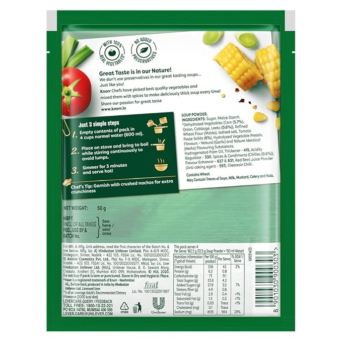 KNORR MEXICAN TOMATO CORN SOUP 52G - Image 2