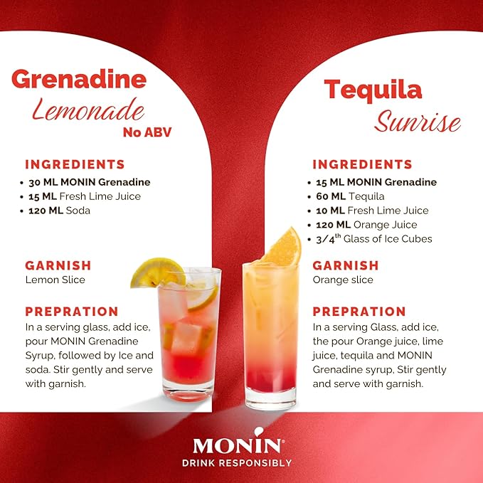 MONIN SYRUP GRENADINE 250ML - Image 3