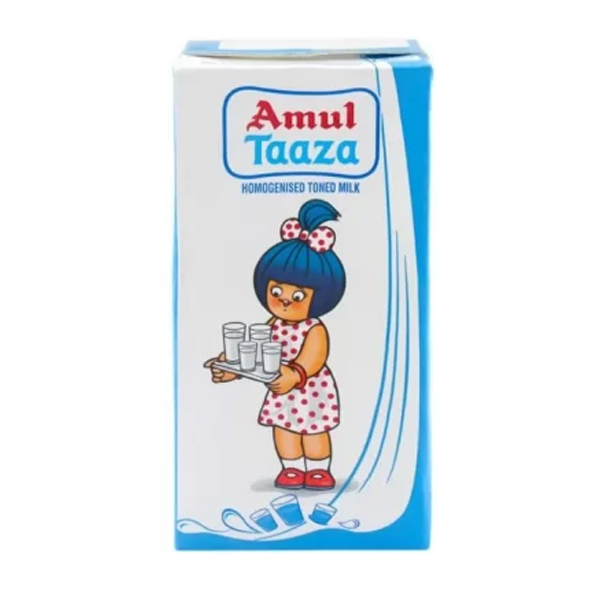 Amul Milk Taaza 1Lt (tetra pack)