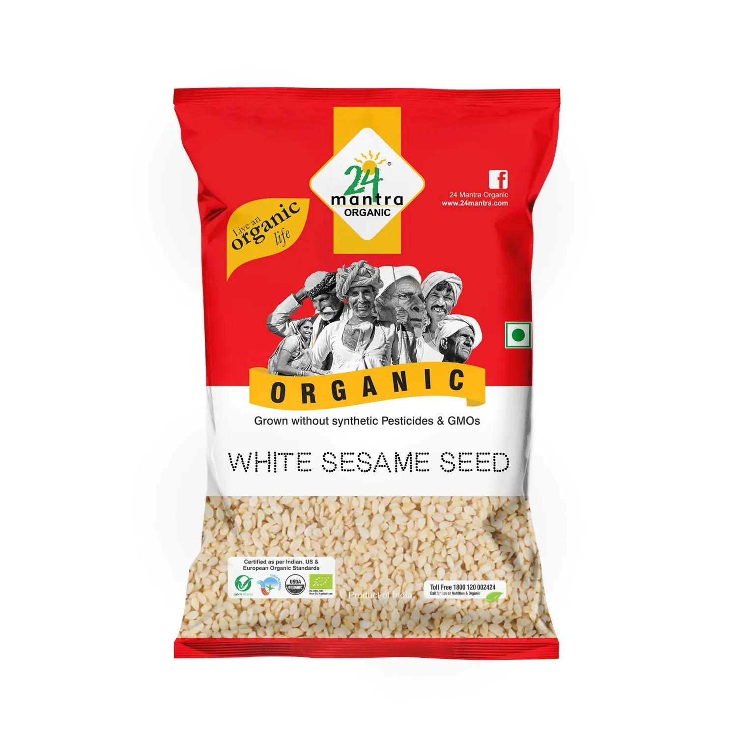 24 Mantra Organic White Sesame 100 GM