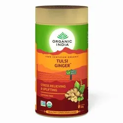 Organic India Tulsi Ginger Tea (Tin) 100 GM