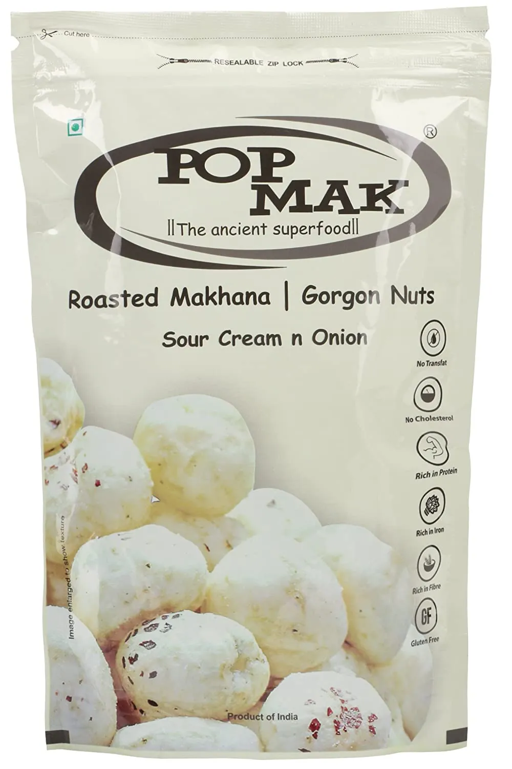 Pop Mak Roasted Makjana Sour Cream & Onion 80 GM