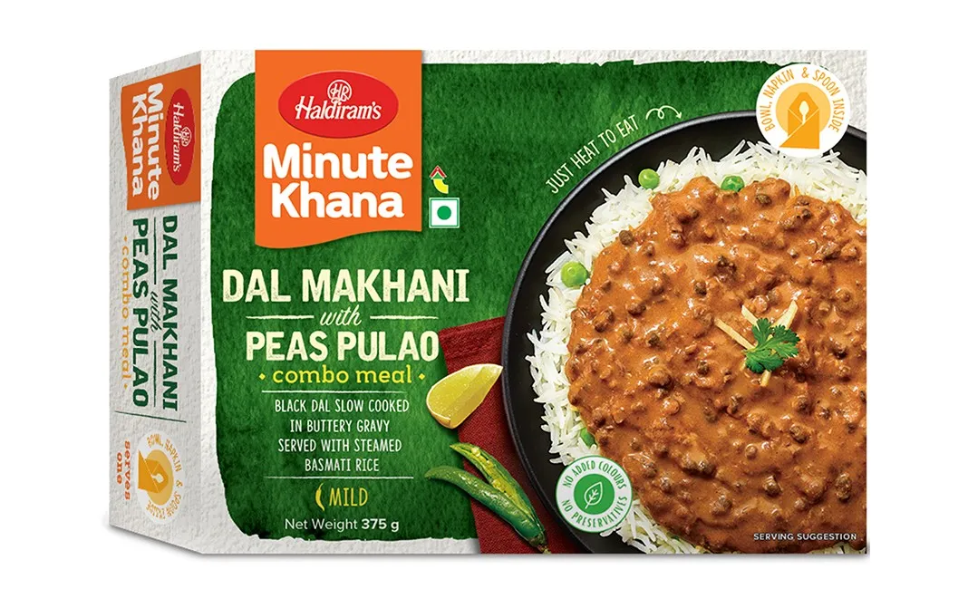 Haldiram Rte Khana Dal Makhani With Peas Rice 375 GM