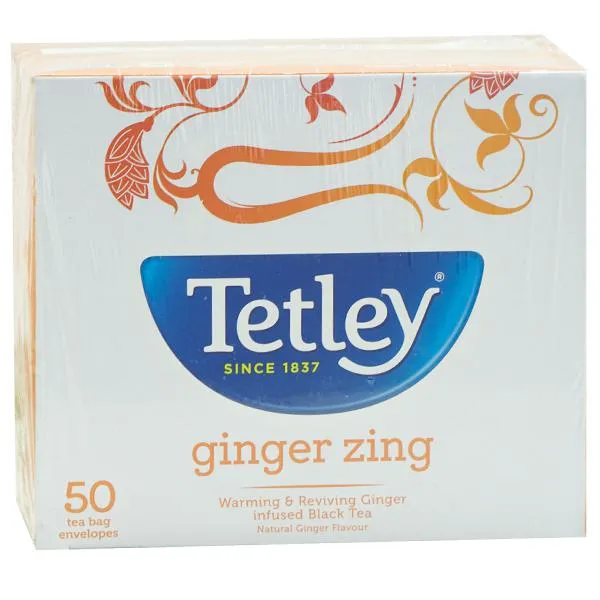 Tetley | Ginger Flavoured Chai | Black Tea | 50 Tea Bags