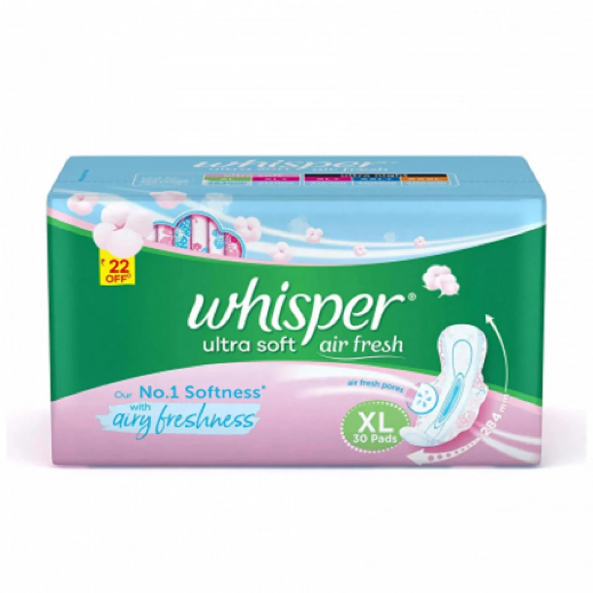 Whisper Ultra Soft Air Fresh 30* Xl