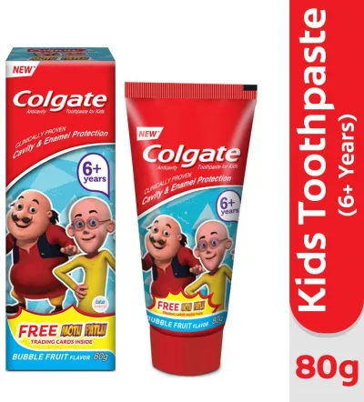 Colgate Kids 6+Years Motu-Patlu Bubble Fruit 80 GM