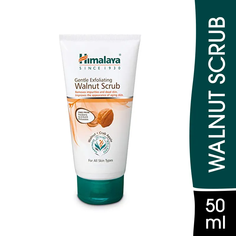 Himalaya Herbals Gentle Exfoliating Walnut Scrub, 50g