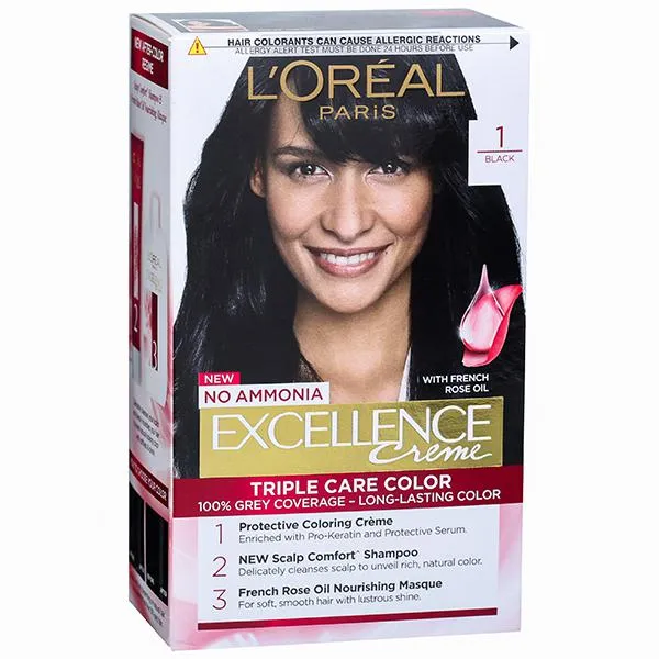 LOreal Hair Dye 1 – Black 100/72 GM/ML - Gargdastak