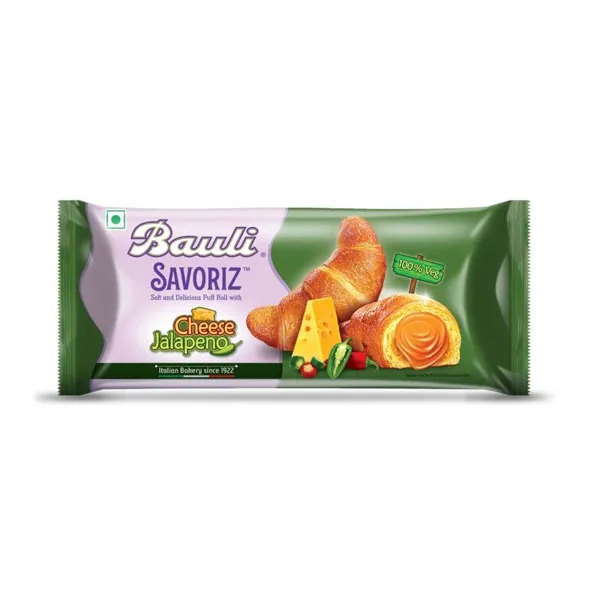 Bauli Savoriz – Soft Puff Roll With Cheese Jalapeno, 52 g