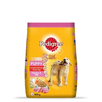 Pedigree Puppy Dry Dog Food, Chicken & Milk, 400g