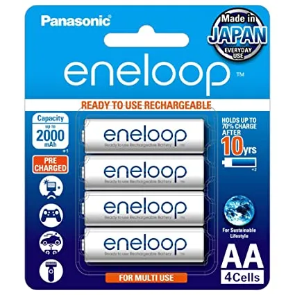 Panasonic eneloop AA Rechargeable Battery, Pack of 4