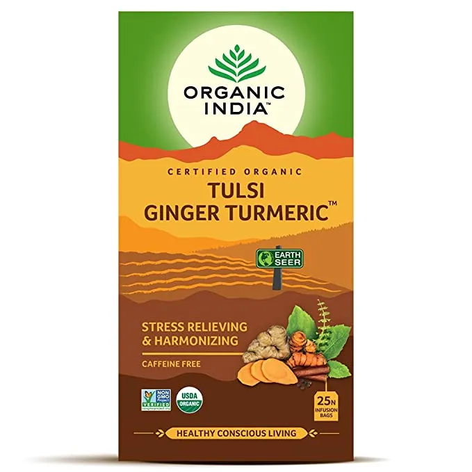Organic India Tulsi Ginger Turmeric Tea – 25