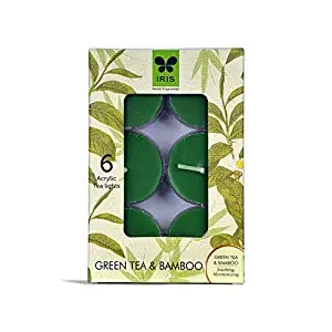 IRIS Green Tea and Bamboo Fragrance Tealight Candles