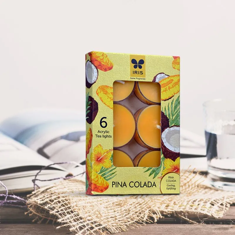 IRIS Pack of 6 Pina Colada Tealights 6