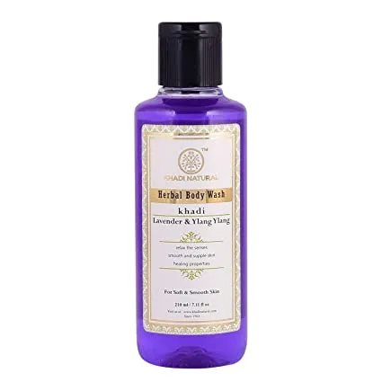 Khadi Herbal Lavender and Ylang Ylang Herbal Body Wash, 210ml