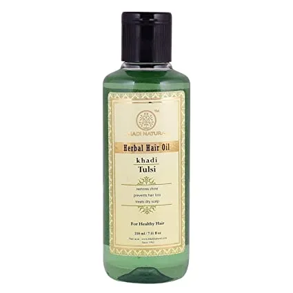 KHADI NATURAL Tulsi Herbal Hair Oil, 210ml