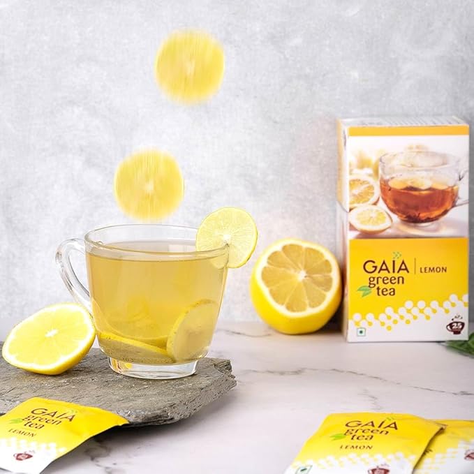 GAIA GREEN TEA LEMON 25 TEA BAGS BUY 1 GET 1 - Image 3