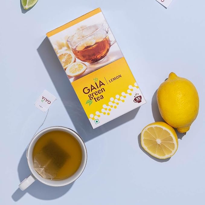 GAIA GREEN TEA LEMON 25 TEA BAGS BUY 1 GET 1 - Image 4