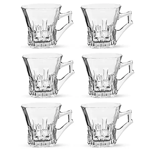 Treo By Milton Siesta Elect Glass Tea Mug, Set of  6, 156 ml,