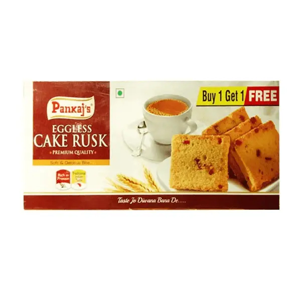 PANKAJ CAKE RUSK 250GMS. BUY 1 GET 1