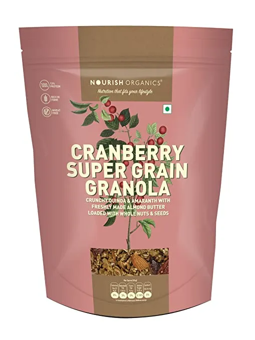 Nourish Organics Cranberry Super Grain Granola 300g