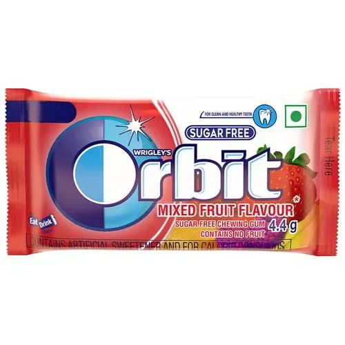 Orbit Sugar Free Chewing Gum Mixed Fruit, 4.4 g