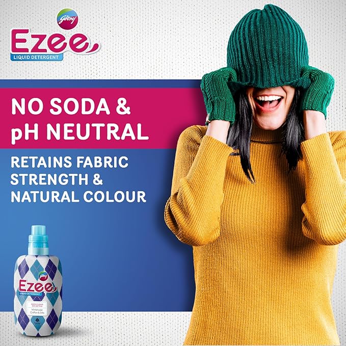 Godrej Ezee Liquid Detergent 2 Kg Pouch For Winter-Wear, Added Conditioner - Image 3