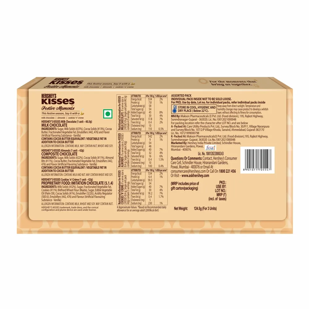 HERSHEY'S KISSES GIFT PACK 124.5GM - Image 2