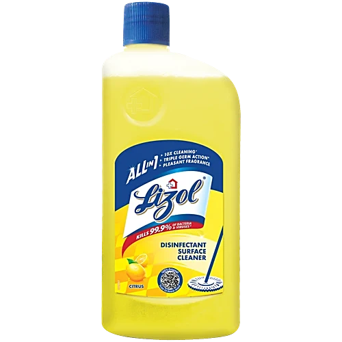 Lizol Disinfectant Surface & Floor Cleaner Citrus, 1Ltr