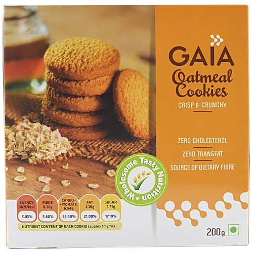 Gaia Oatmeal Cookies, 200G