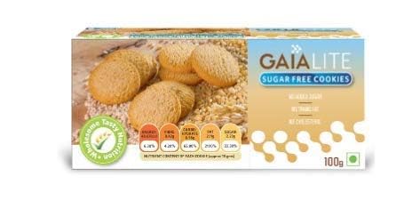 Gaia Lite Bite Sugar Free Cookies,100Gm