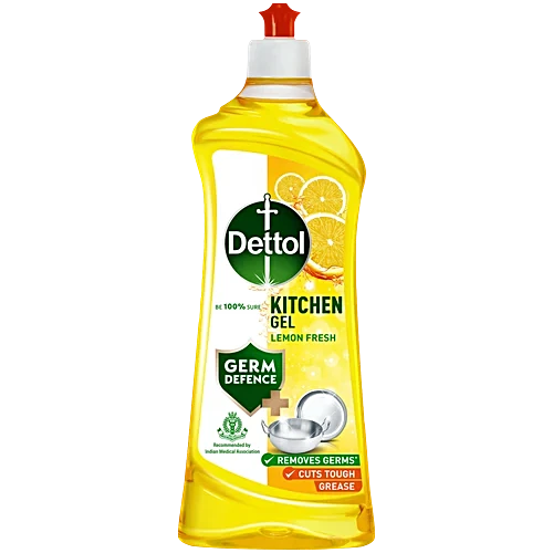 Dettol Kitchen Dish And Slab Lemon Gel, 750Ml