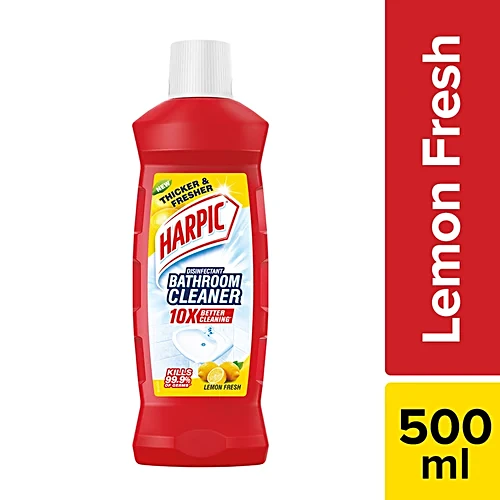 Harpic Disinfectant Toilet Cleaner Liquid, Lemon, 500Ml