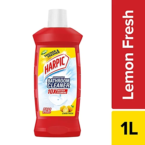 Harpic Disinfectant Toilet Cleaner Liquid, Lemon, 1Ltr