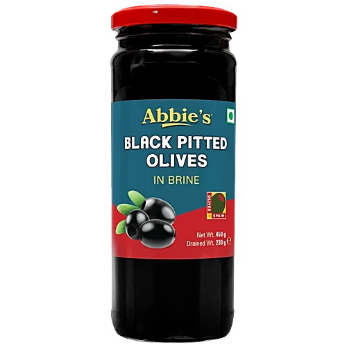 Abbies Olive Black Pitted ,450Gm