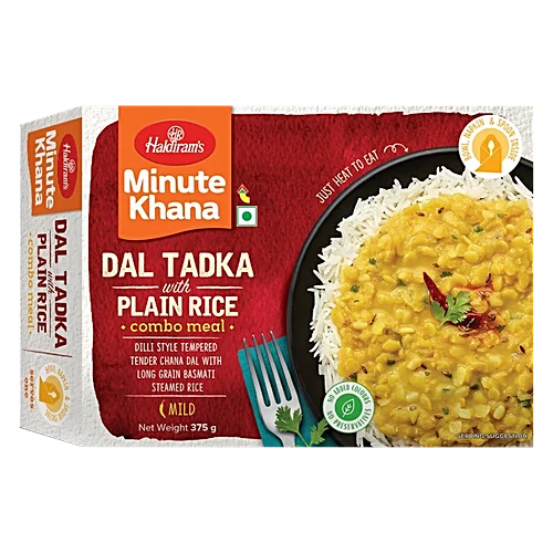 Haldiram’s  Ready to eat Dal Tadka With Plain Rice, 375Gm