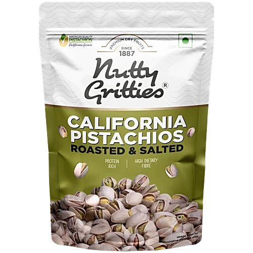Nutty Gritties California Pistachios Roasted & Salted, 200Gm