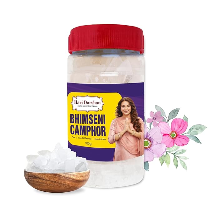 Hari Darshan Bhimseni Camphor For Puja, 100Gm