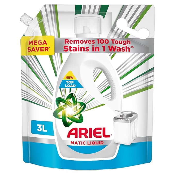 Ariel Matic Liquid Detergent Top Load Refill ,Pouch ,3Ltr