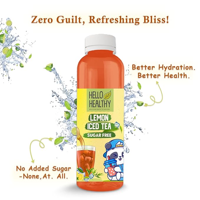 Hello Healthy Ice Tea Sugar Free Lemon Iced, 250Ml