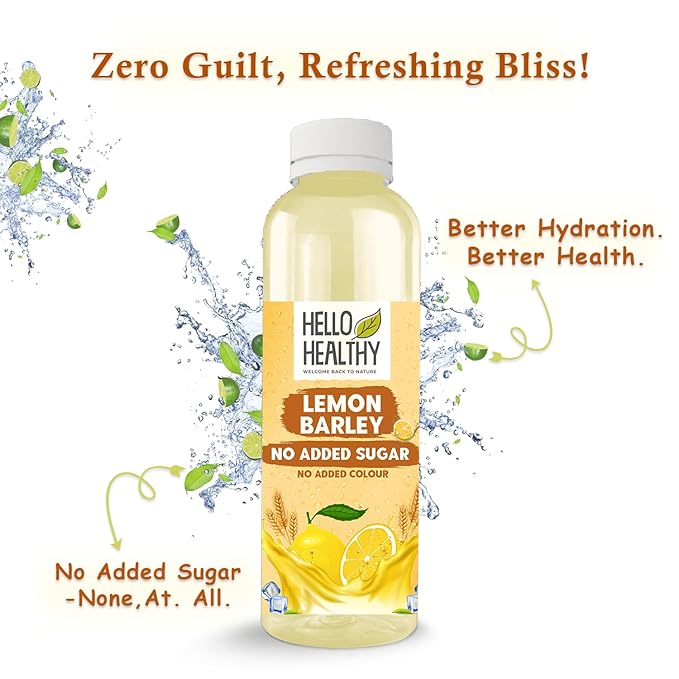 Hello Healthy Ice Tea SugarFree Lemon Barley, 250Ml