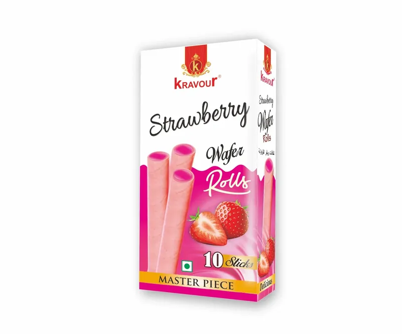 Kravour Wafer Strawberry, 120Gm