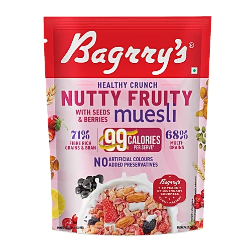 BAGRRY`S CRUNCHY MUESLI NUTTY FRUITY 425GM