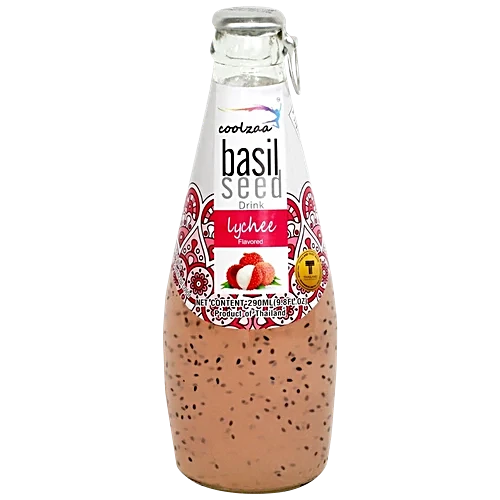 COOLZAA BASIL SEED DRINK LYCHEE 290ML