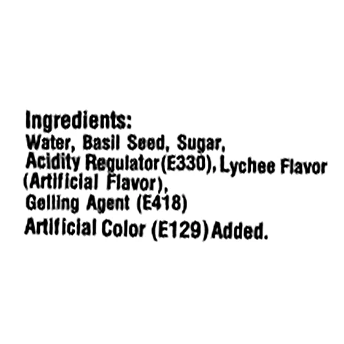 COOLZAA BASIL SEED DRINK LYCHEE 290ML - Image 2