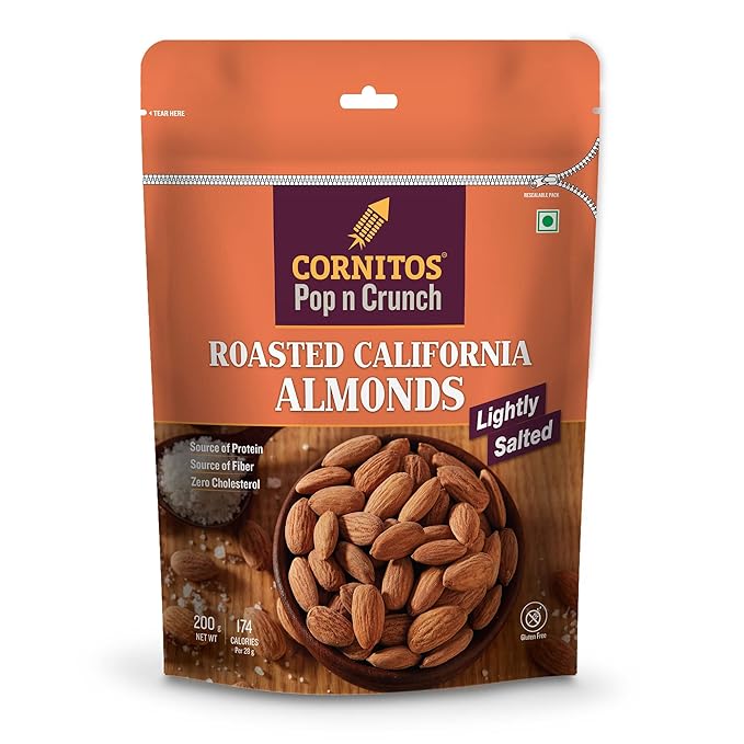 CORNITOS ROASTED ALMONDS SALTED 200G