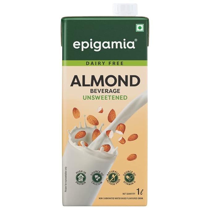EPIGAMIA ALMOND MILK UNSWEETENED 1LTR