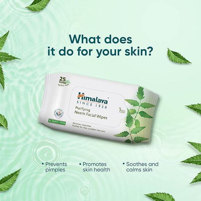 HIMALAYA FACIAL WIPES PURE NEEM 25N - Image 4